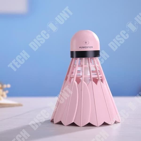 TD® Badminton Luftfuktare Luftrening Eteriska oljor LED-ljus Mini Diffuser Hem Fräsch Frisk Luft