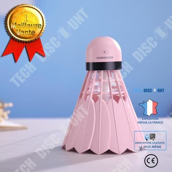 TD® Badminton Luftfuktare Luftrening Eteriska oljor LED-ljus Mini Diffuser Hem Fräsch Frisk Luft
