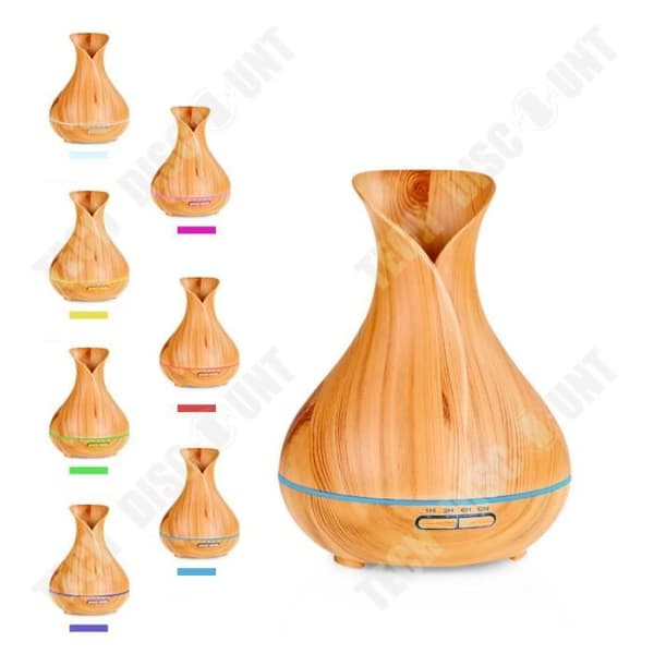 TD® Färgglad träfibrer tyst vas Aroma Diffuser Ultraljudsluftfuktare Aromaterapi Luftfuktare Desktop Aromaterapi