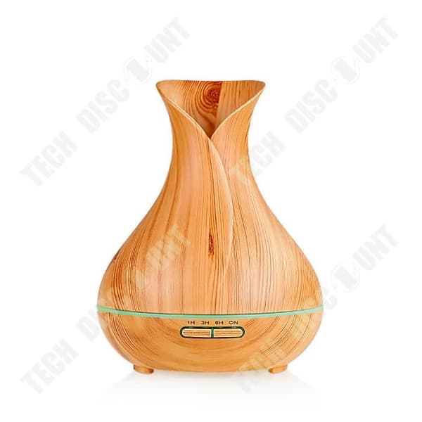 TD® Färgglad träfibrer tyst vas Aroma Diffuser Ultraljudsluftfuktare Aromaterapi Luftfuktare Desktop Aromaterapi
