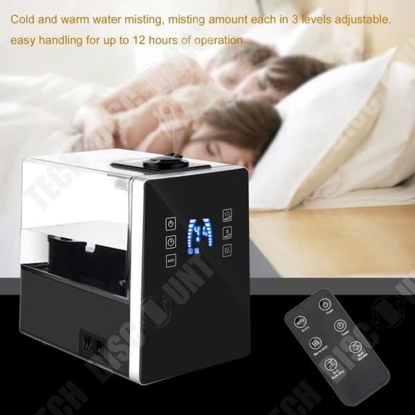 TD® Ultrasonic Dual Purpose Warm+Cool Air Luftfuktare med fjärrkontroll Aroma Diffuser - Luftbehandlingsluftfuktare