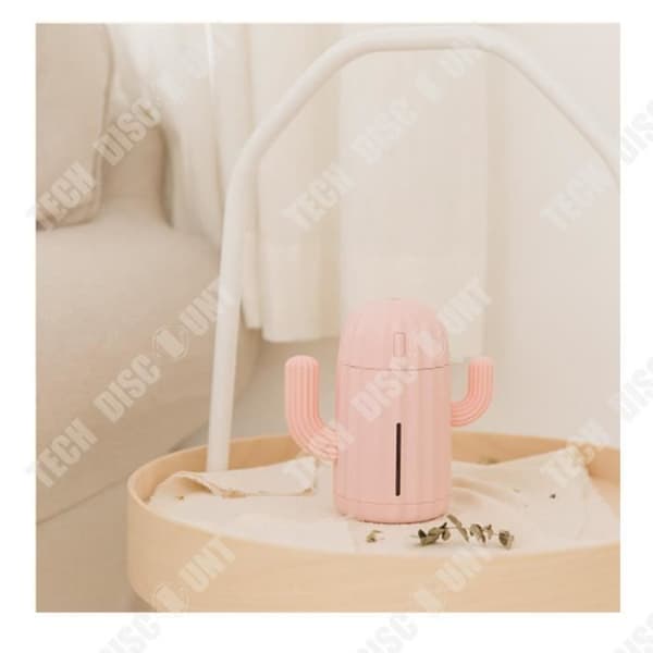 TD® Mini Desktop Luftfuktare LED Nattljus Hem Sovrum Kreativ Ny Cactus Charging