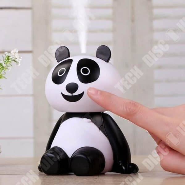 TD® Ultrasonic Luftfuktare Mini Usb Luftfuktare Söt Panda eterisk olja Diffuser Aroma Cool Mist Hem