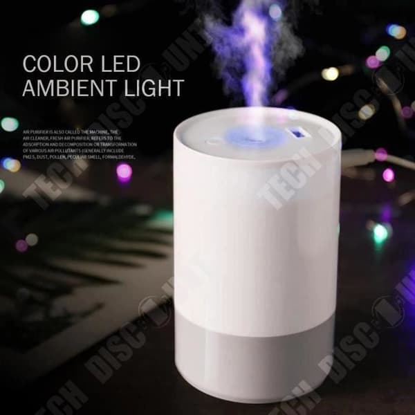 TD® USB Humidifier 3 In1 Purifier LED Luftfuktare Fläkt Diffuser Purifier Atomizer USB Air Treatment