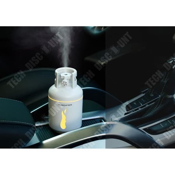 TD® HUMIDIFIER Mini Gas Tank Form med Aroma LED och luftfuktare Diffuser - Luftbehandling Hemrenare