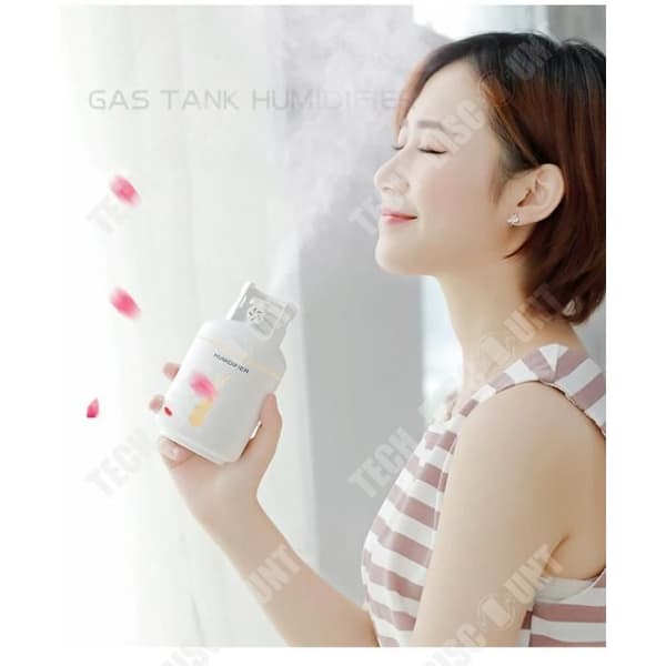TD® HUMIDIFIER Mini Gas Tank Form med Aroma LED och luftfuktare Diffuser - Luftbehandling Hemrenare