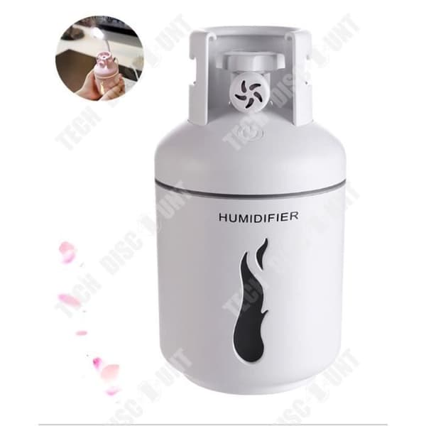 TD® HUMIDIFIER Mini Gas Tank Form med Aroma LED och luftfuktare Diffuser - Luftbehandling Hemrenare