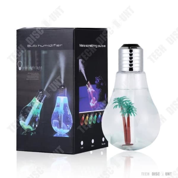 TD® Luftfuktare Glödlampa Hem Baby Sovrum Tyst kontor Ultraljud Aromaterapi Diffuser Nattljus Atomizer