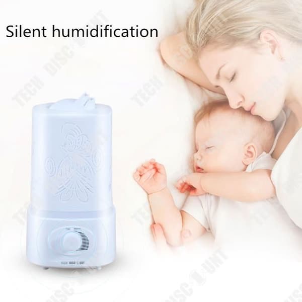 TD® Luftfuktare Hem Baby Sovrum Tyst Kontorsrenare Ultraljud Aromaterapi Diffuser Nattljus Atomizer