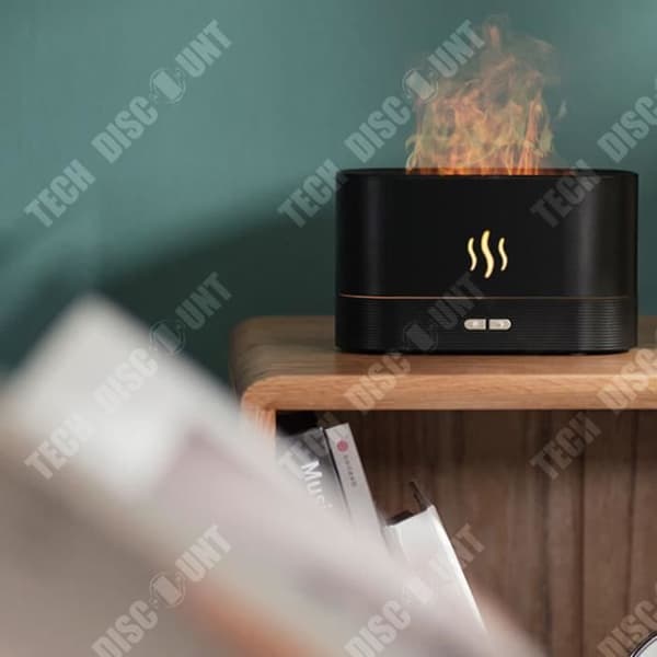TD® luftfuktare kreativ simulering flamma aromaterapi maskin atmosfär lampa sovrum vardagsrum bil mjukt ljus med sömn