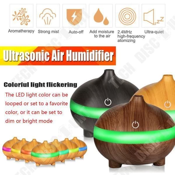 TD® 7 färg LED Air Aroma Diffuser Luftfuktare - Creative Wet Air Treatment Blomvas