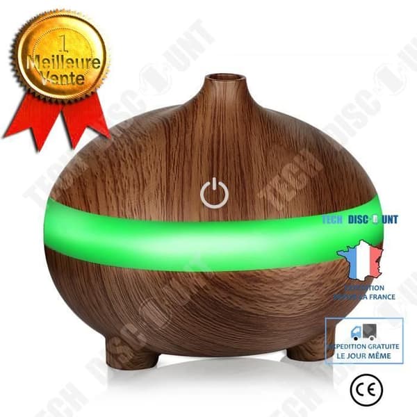 TD® 7 färg LED Air Aroma Diffuser Luftfuktare - Creative Wet Air Treatment Blomvas