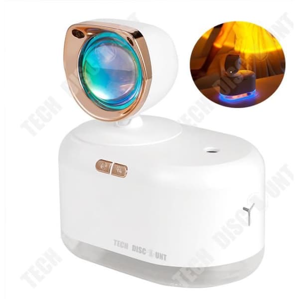 TD® luftfuktare Solnedgång Solnedgång Fotoljus USB-projektion Atmosfärljus Hemma Mute Air Processor