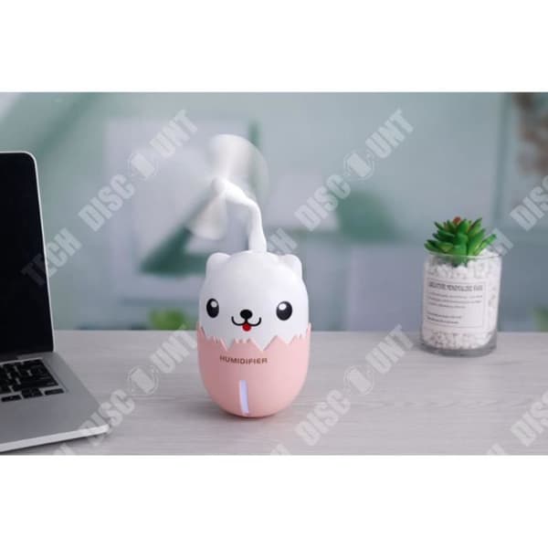 TD® HUMIDIFIER 3 i 1 söt LED Cat Luftfuktare - Luftfuktare Fläkt Diffusor - Luftrenare Behandling