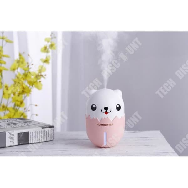 TD® HUMIDIFIER 3 i 1 söt LED Cat Luftfuktare - Luftfuktare Fläkt Diffusor - Luftrenare Behandling