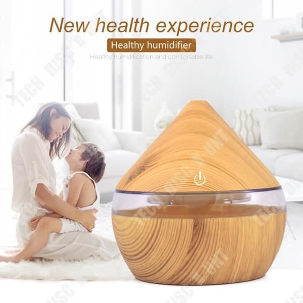 TD® Luftfuktare LED Air Aroma Essential Oil Ultrasonic Aromatherapy - Behandling Flerfärgad luftrenare för sovrum