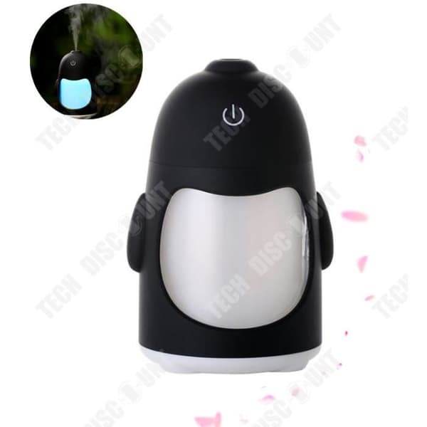 TD® Penguin-formad bärbar luftfuktare- Mini USB Light Air Purifier- Heminredning- Mini och bekvämt