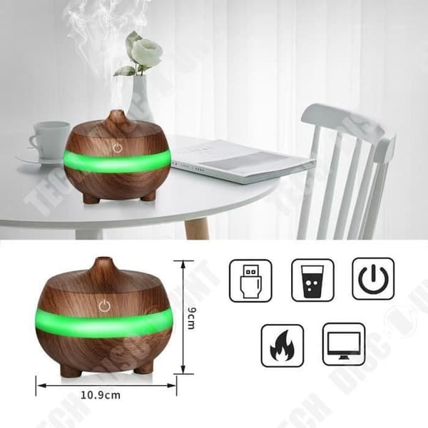 TD® USB luftfuktare Heminredning eteriska oljor Sprayer Air Refresh Purifier Diffuser