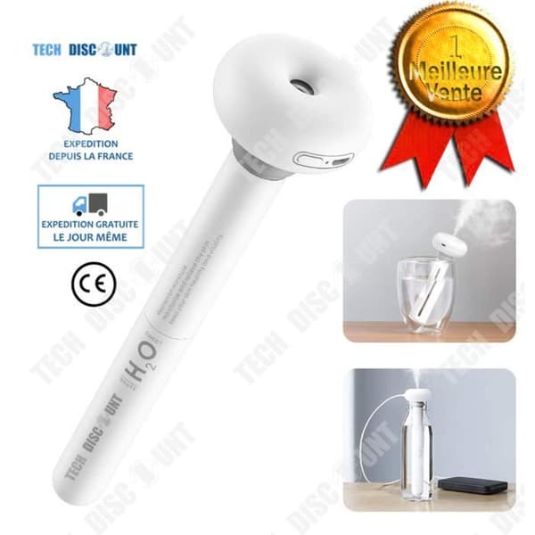 TD® luftfuktare bärbar uppladdningsbar vattenflaska luft hem sovrum baby resor usb tyst glas dekorationsrenare