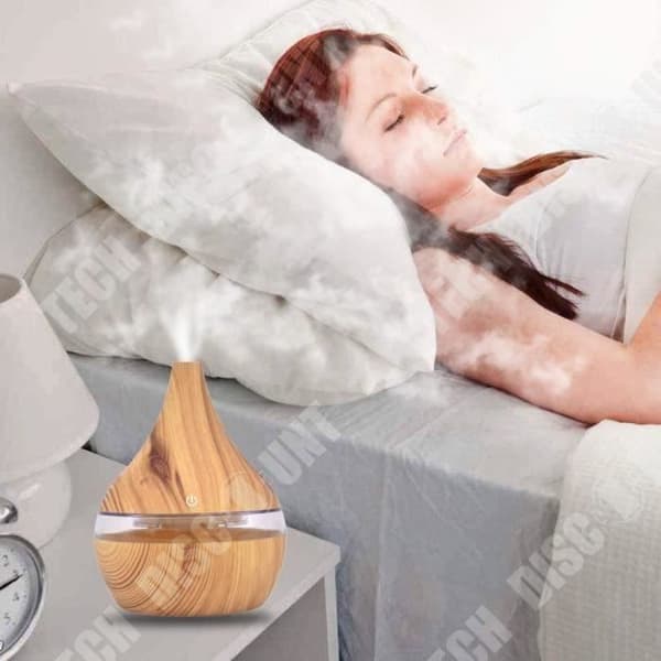 TD® Luftfuktare LED Air Aroma Essential Oil Ultrasonic Aromatherapy - Flerfärgad luftrenare behandling för