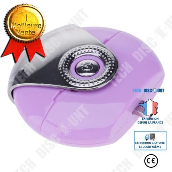 TD® Diffuser - Aromaterapi luftfuktare - Diffuser kompatibel Android IOS iPhone Samsung - LILA - Solid och resistent