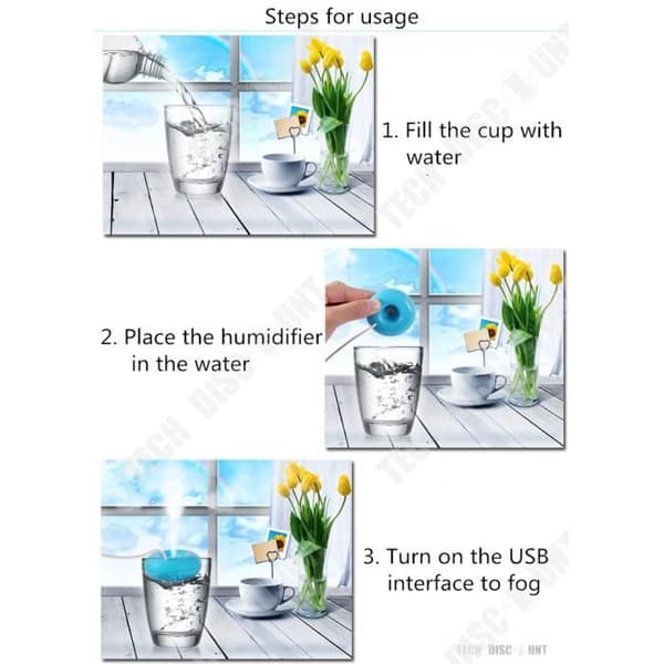 TD® Hemluftfuktare Mini Purifier Cup Tyst eteriska oljor Mekanisk barnaromaterapidiffusor