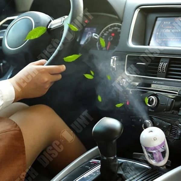 TD® Mini automatisk luftfuktare för bil - Luftrenare Diffuser eteriska oljor och doft - Bärbar - GRÖN 12V