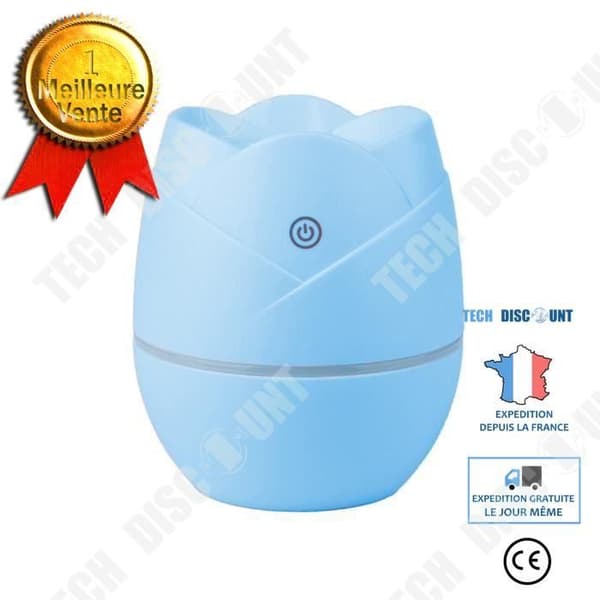 TD® USB Luftfuktare Rosa Mini Diffuser Luftrenare för gravida kvinnor och spädbarn/Multifunktion/Sovrumskontor