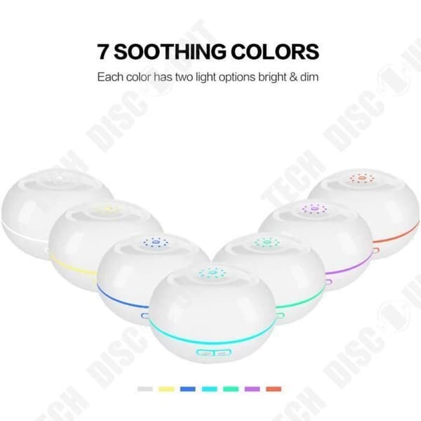 TD® 7 färger LED 550ml Ultraljudsdiffusor av trä Luftfuktare Atomizer Dekoration Inomhus utomhusrenare