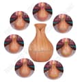Miniatyrbild 2 av 4: TD® Aroma Diffuser Small Wood Grain Vase USB Colorful Lamp Desktop Fuktare Djup Wood Grain Vase Humidificat