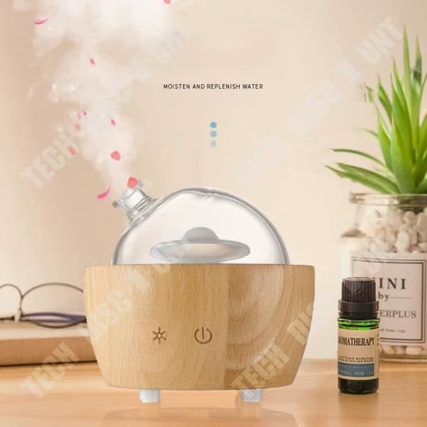 TD® Multifunktionell Aroma Diffuser Fuktgivande Spray Luftfuktare Träkorn Rökelsemaskin Mini Diffuser Hemdoft