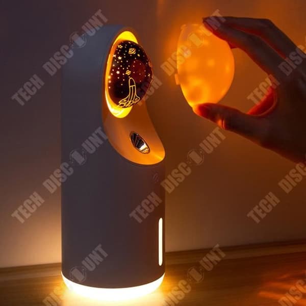 TD® Creative projektion luftfuktare bärbar fuktgivande instrument laddning atmosfär lampa skrivbord stum stor kapacitet atomizer