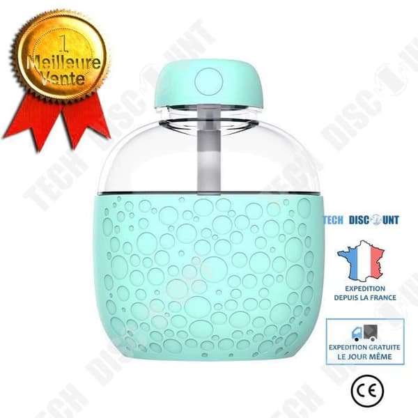 TD® Mini LED billuftfuktare/ USB eterisk oljespridare Aromarenare Elektrisk luftfuktare