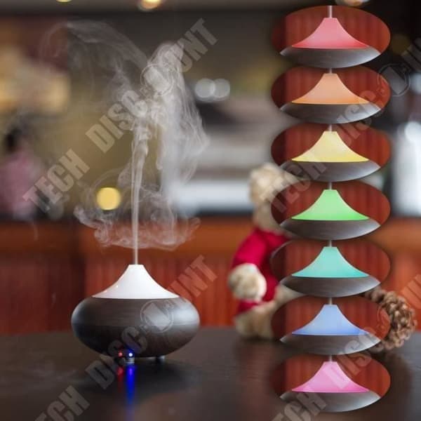TD® 140 ml Ultraljudsluftfuktare Aroma Diffuser Eterisk Oil Diffuser LED 7 Färger / Luftbehandlingstillbehör