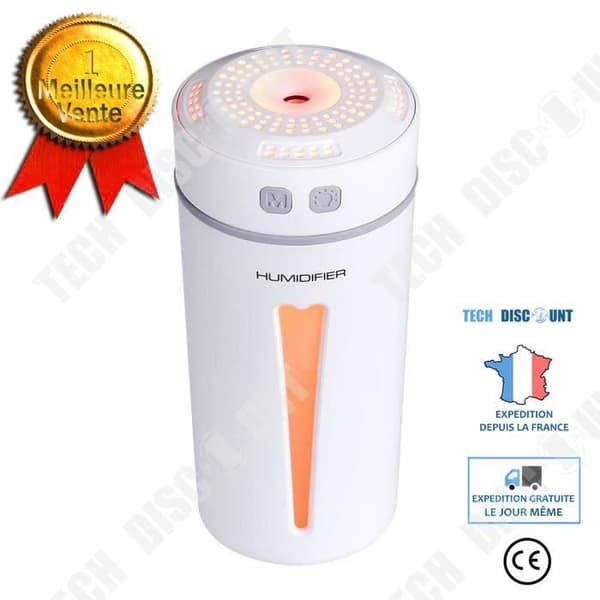 TD® USB Aroma Luftfuktare Ljus Mute Luftfuktare Hemma Liten apparat Luftfuktare Aroma Diffuser 7 LED-färger