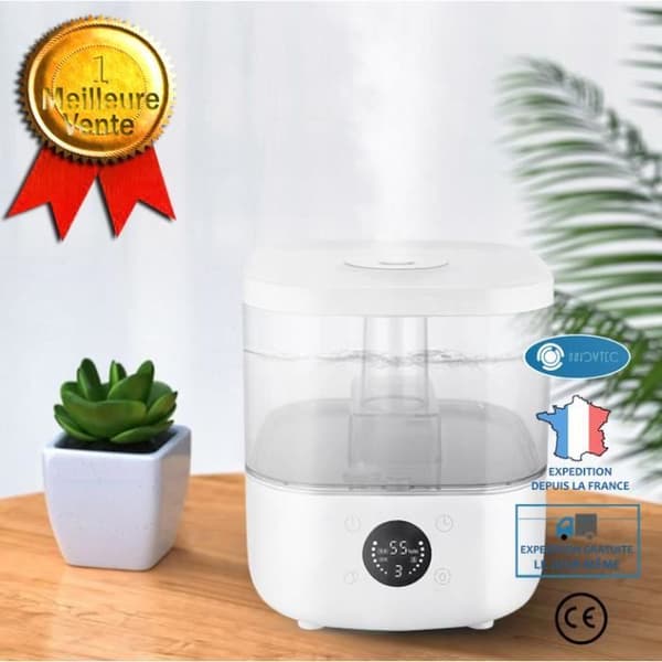 TD® luftfuktare - F600 5L Home Air Purifying Mist Maker - Quiet Air Mist Maker Purifier for Home