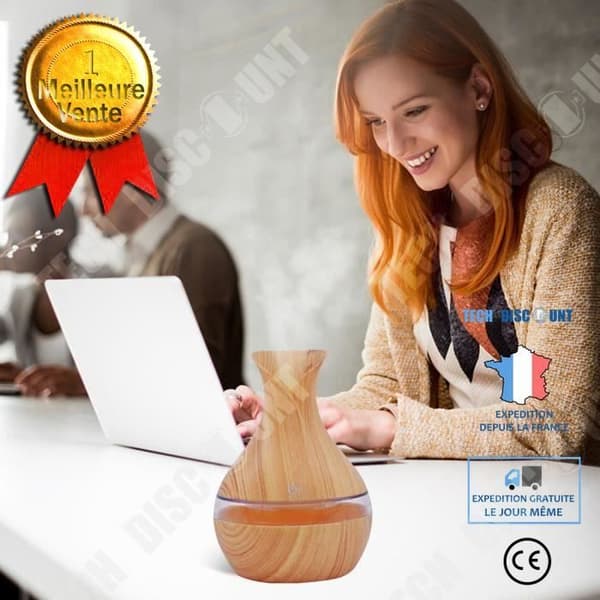 TD® Luftfuktare eteriska oljor diffusor heminredning hem luftrening enhet