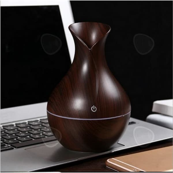 CONFO® Vas Luftfuktare Bärbar Kontor Bil Sovrum USB Laddning Wood Grain Aromaterapi Luftfuktare
