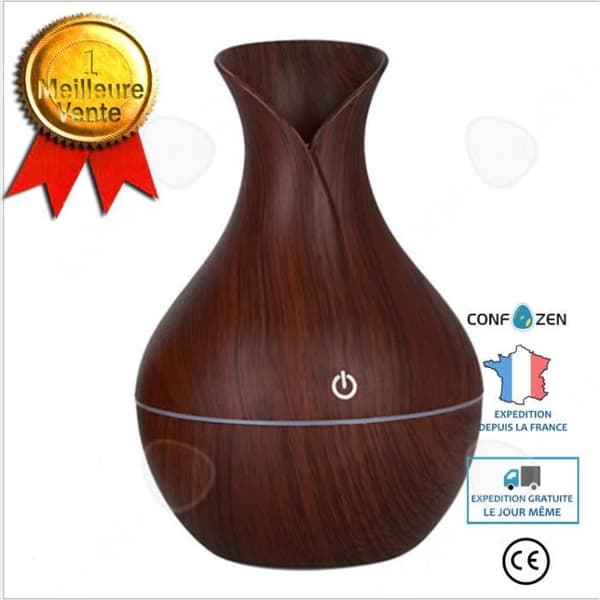CONFO® Vas Luftfuktare Bärbar Kontor Bil Sovrum USB Laddning Wood Grain Aromaterapi Luftfuktare