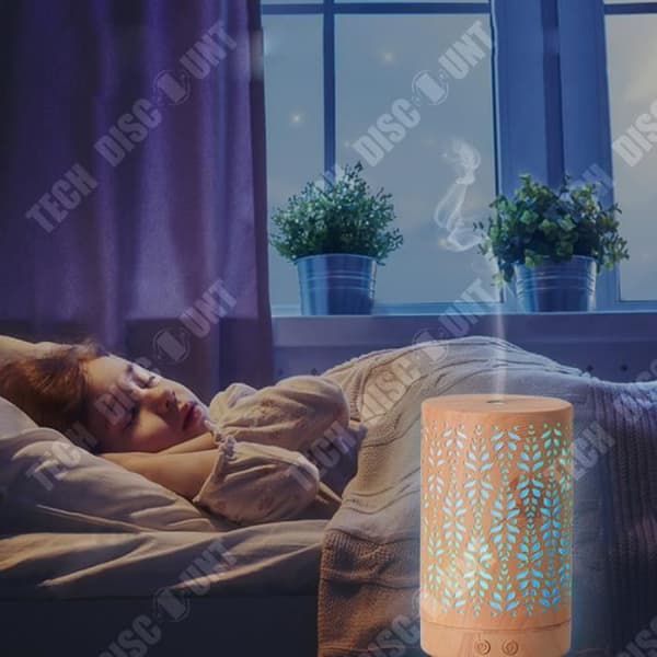TD® träremsmönster aromaterapimaskin, intelligent timer, aromaterapimaskin för badrum