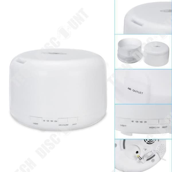 TD® Luftfuktare/ Aroma Diffuser, Dofter/ Färger Ultrasonic Diffuser LED-lampa 600 ml
