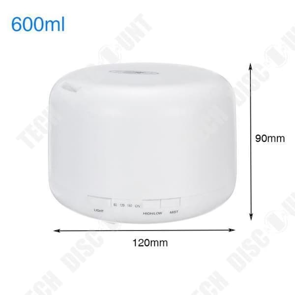 TD® Luftfuktare/ Aroma Diffuser, Dofter/ Färger Ultrasonic Diffuser LED-lampa 600 ml