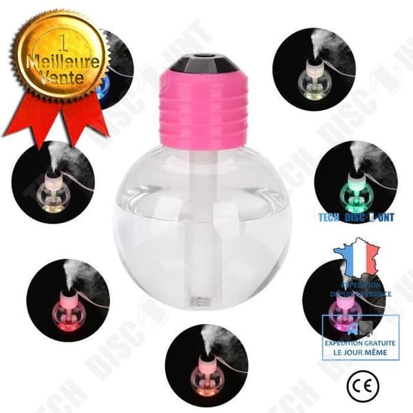 TD® elektrisk luftfuktare 7 färger USB portabel glödlampa form luftspridare/ enkel och bekväm design