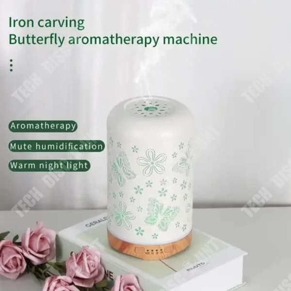 TD® liten luftfuktare, tyst för kontor, hem, sovrum, kontor, sovsal, student, aromaterapimaskin