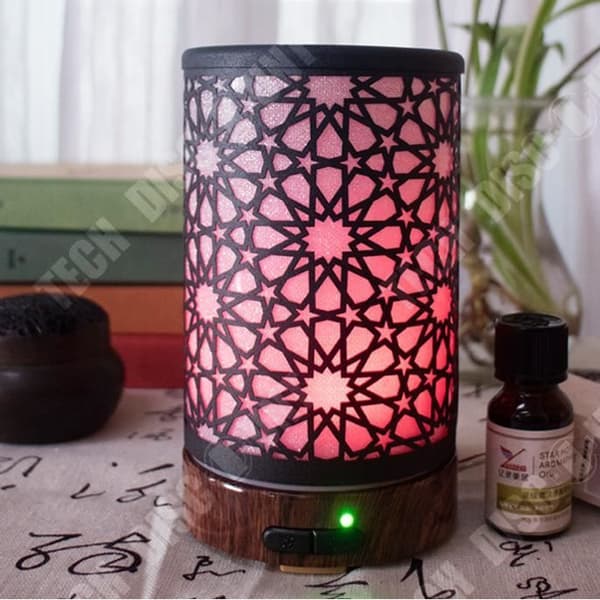 TD® Aromatic Night Lamp Järn Befuktningsfunktion Färgglad Nattlampa Tyst Design