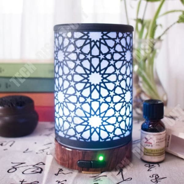 TD® Aromatic Night Lamp Järn Befuktningsfunktion Färgglad Nattlampa Tyst Design