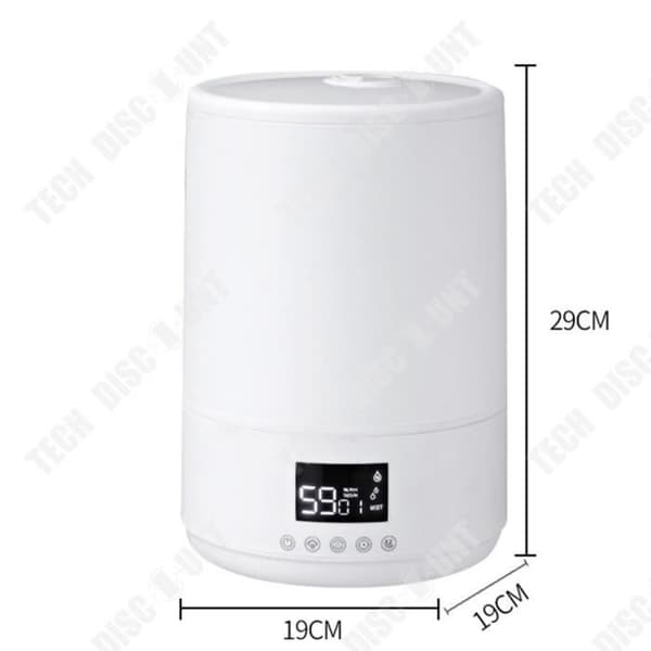TD® Smart Frost White med Atomized Aromatherapy Luftfuktare 4 liter Large Mist Volume Lantern Luftfuktare
