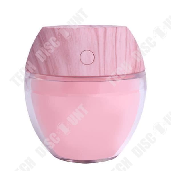 TD® Diffuser Liten nattlampa/luftfuktare med USB-strömförsörjning Multifunktionell luftfuktare/luftrenare Rosa
