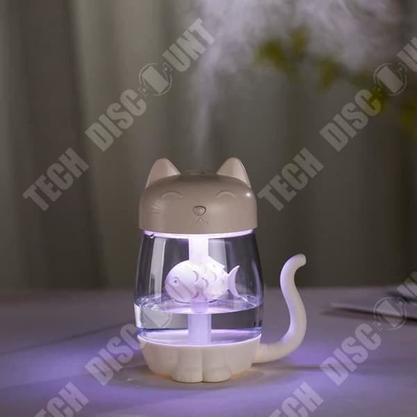 TD® Cute Cat Shape eterisk olja Luftfuktare - Flerfärgad LED luftrenande behandling för hemmet
