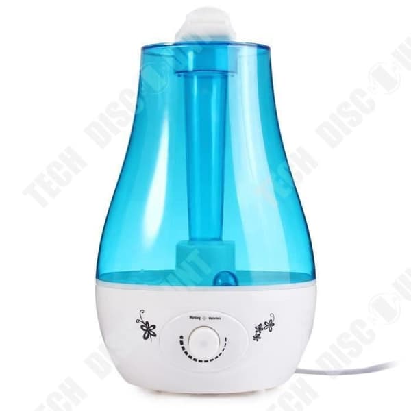 TD® Dual Spray Luftfuktare Luftfuktare PU Oil Diffuser LED Light Fuktande Polerad Luftfuktare
